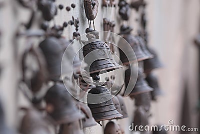 Small bells from a pottery Stock Photo