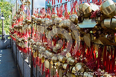 Small bells of prayer Stock Photo