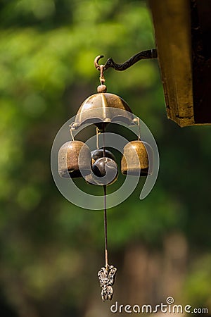 Small bells in the temple, Thailand Stock Photo
