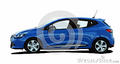 Small blue car Stock Photo