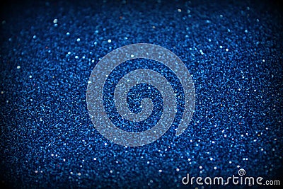 Small blue glitter in the background. Stock Photo