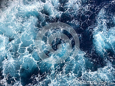 Small Ocean Waves with White Caps Stock Photo