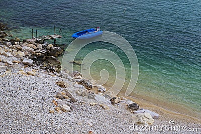 Small boat berthed Stock Photo