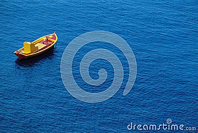 Small Boat On Water Stock Photo