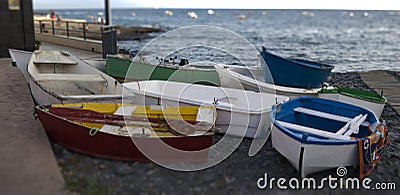 Small boats in Tenerife Stock Photo