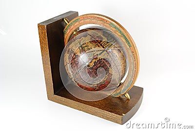 Small Bookend Globe Stock Photo