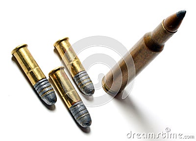 Small-bore munition Stock Photo