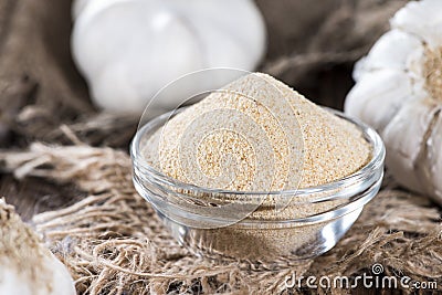 Small bowl with Garlic Spice Stock Photo