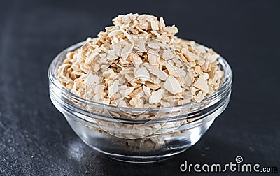 Small bowl with Garlic Spice Stock Photo