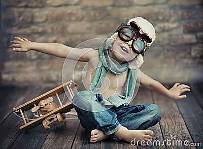 A small boy playing Stock Photo