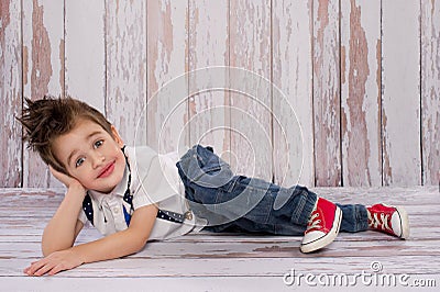 Small boy smiliing Stock Photo