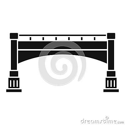 Small bridge icon, simple style Vector Illustration