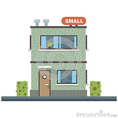 Small business center, offices Cartoon Illustration