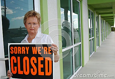 Small business closing Stock Photo