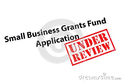 Small Business Grants Fund Application Under Review Stock Photo