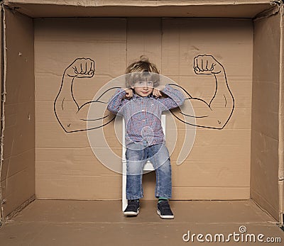 A small businessman shows his strengths during a job interview Stock Photo