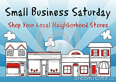 Small Business Saturday Vector Illustration