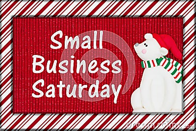 Small Business Saturday message Stock Photo