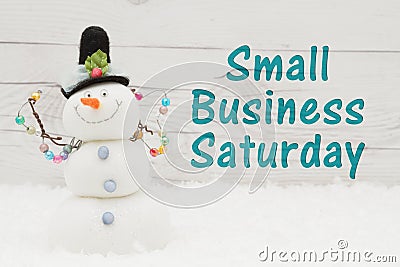 Small Business Saturday message Stock Photo