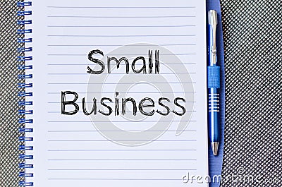 Small business text concept on notebook Stock Photo