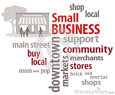 Small Business Word Cloud Vector Illustration