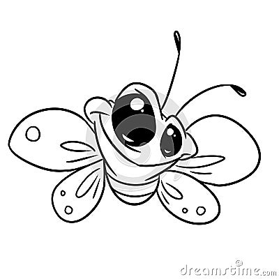 Small butterfly insect character illustration cartoon coloring Cartoon Illustration