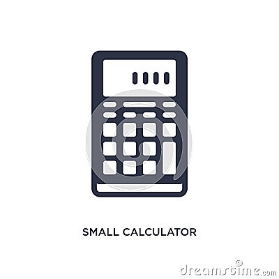small calculator icon on white background. Simple element illustration from education concept Vector Illustration