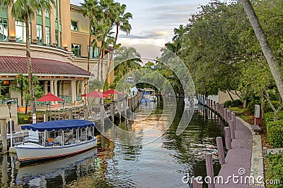 Small canal in Fort Lauderdale Editorial Stock Photo