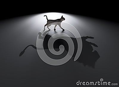 Small cat with a big dream Stock Photo