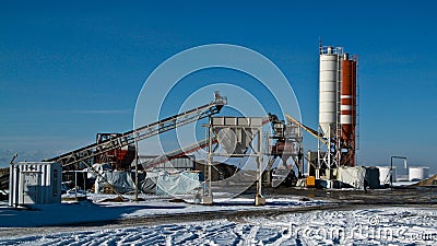 Small Cement Factory Stock Photo