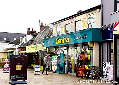 A small Centra supermarket in Newcastle County Down Editorial Stock Photo