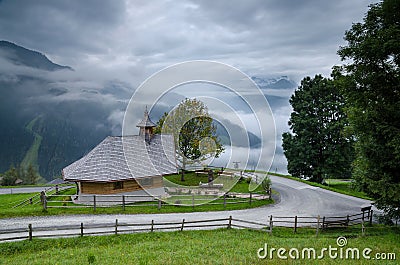 Small chapel above Zell am See 1, Austria Stock Photo