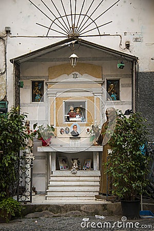 Small chapel in Naples, Italy Editorial Stock Photo