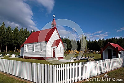 Small chapel in Waitetoko Stock Photo