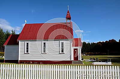 Small chapel in Waitetoko Stock Photo