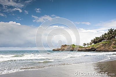 Small charming fishing village of Mompiche, Ecuador Stock Photo