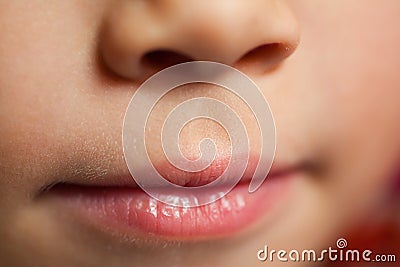 Small child mouth Stock Photo