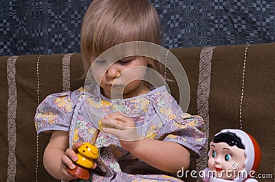 A small child from the USSR Stock Photo