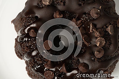 Small Chocolate Bunt cake Stock Photo