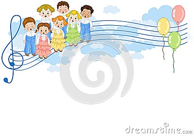 Small chorus Vector Illustration