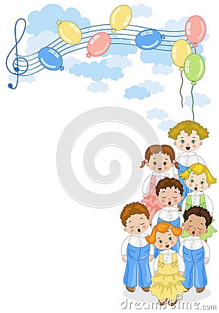 Small chorus Vector Illustration