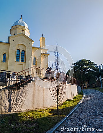 Small church of St. Dimitri on Gardos hill, Zemun Editorial Stock Photo