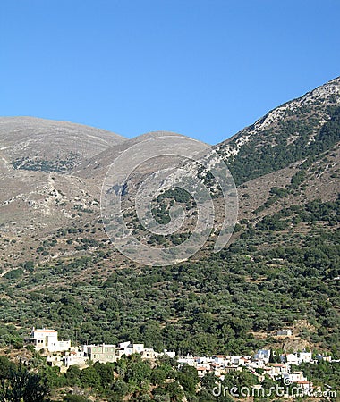 Small city in Crete Stock Photo