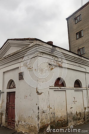 Small city outbuilding Stock Photo