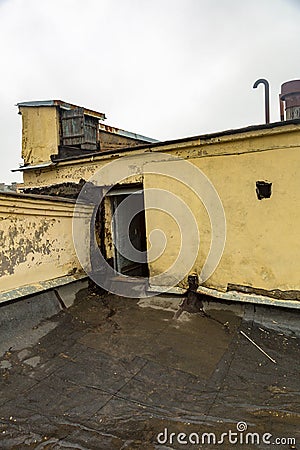 Small city outbuilding Stock Photo