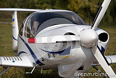 Small civil plane Stock Photo