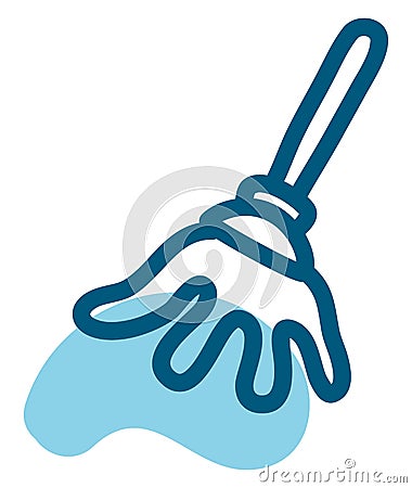 Small cleaning mop, icon Vector Illustration