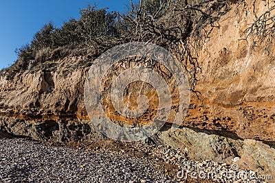 Small cliffs on la Pointe du Payre in Vendee France Stock Photo