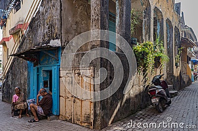 Small cobbler shope Heritage old House at Matharpacady village Mazgaon Mumbai Editorial Stock Photo