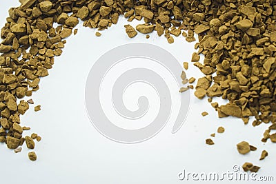 small coffee beans on a clean white background Stock Photo